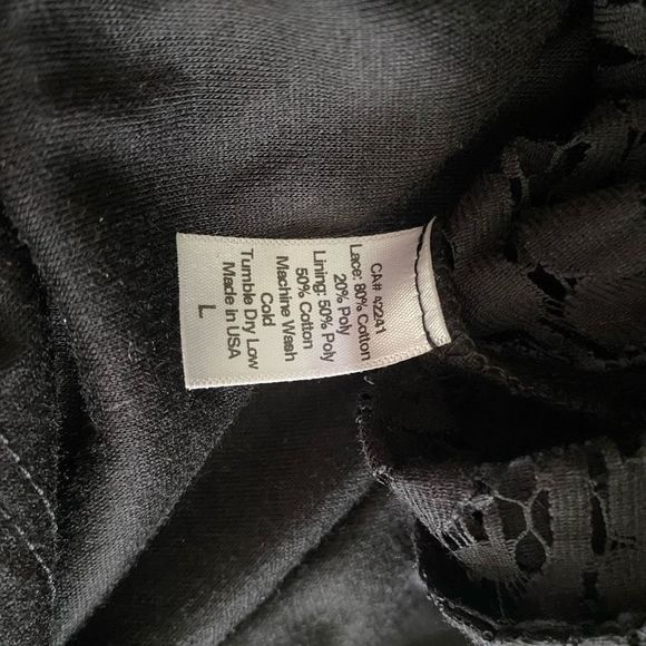 NWT Anthropologie Large Black Lace Cocktail Dress Staci Woo Souvenir - Picture 13 of 14